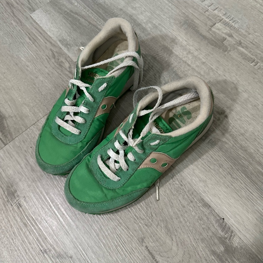 Saucony Green and Beige Sneakers women’s Sz 7.5 - Picture 6 of 6